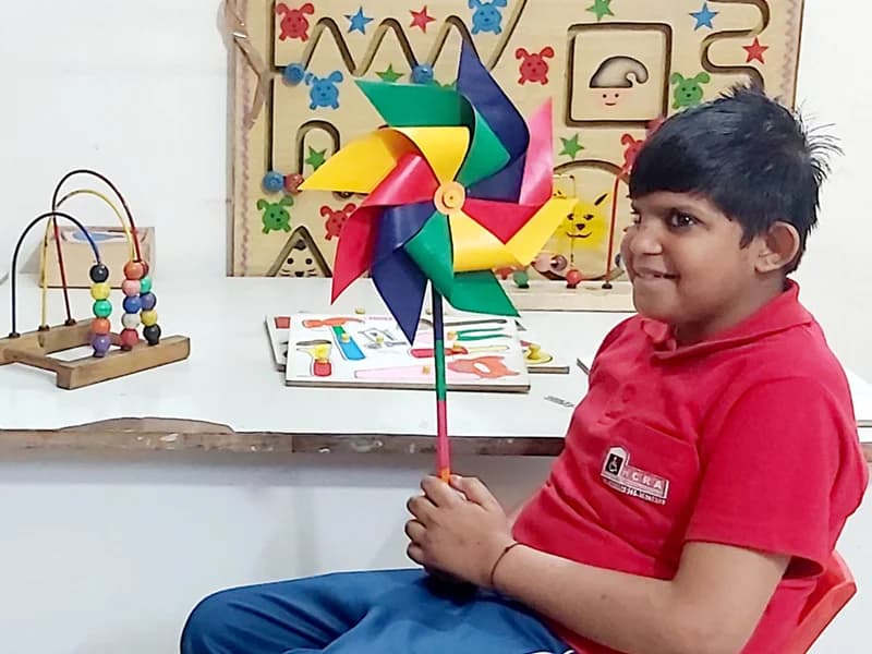 Occupational therapy session with a child